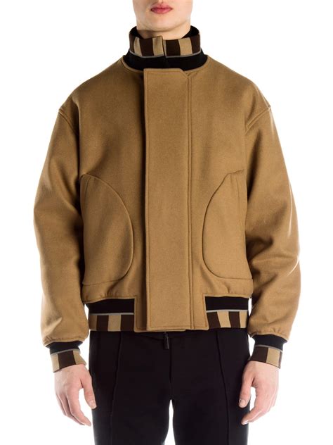 fendi mens bomber jacket|fendi overcoat.